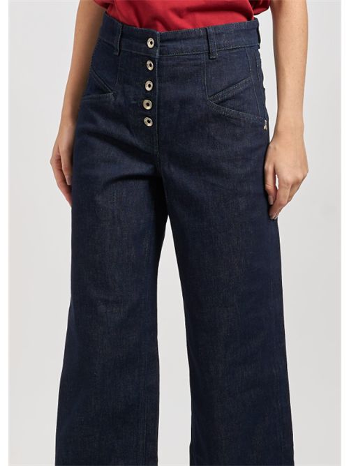 Pantalone Jeans a palazzo con bottoni Patrizia Pepe PATRIZIA PEPE | 8P0719-D113CA74